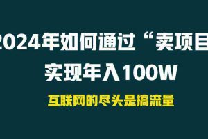 （9147期） 2024年如何通过“卖项目”实现年入100W