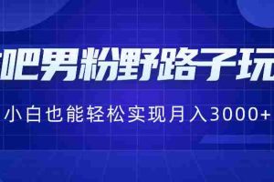 (8708期)贴吧男粉野路子玩法,小白也能轻松实现月入3000+