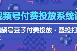 （10111期）视频号付费投放系统课，视频号豆子付费投放·叠投打法（高清视频课）