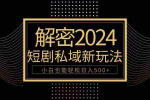 （9951期）10分钟教会你2024玩转短剧私域变现，小白也能轻松日入500+