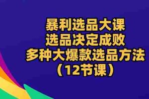 （10521期）暴利 选品大课：选品决定成败，教你多种大爆款选品方法（12节课）
