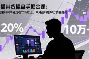 （16727期）直播带货操盘手掘金课：打造出利润率稳定在20%以上、单月盈利超10万的直播间