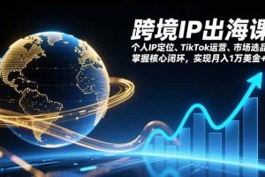 (17066期)跨境IP出海课,个人IP定位、TikTok运营、市场选品,掌握核心闭环,实现月入1万美金+